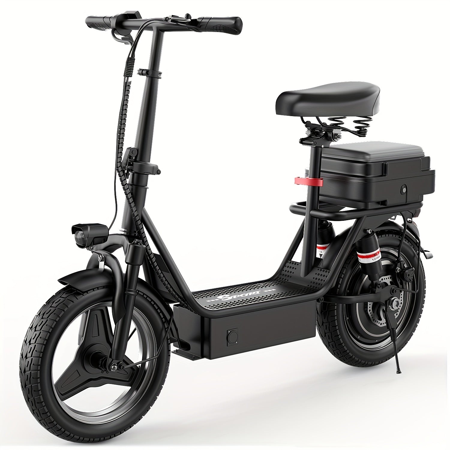 650W Folding Electric Scooter for Commuting, Features A 14-Inch Tire, Detachable Rear Trunk, And Multiple Shock Absorbers. Equipped with 48V 10AH\u002F13AH\u002F15AH\u002F17.5AH Battery Options for 20-35 Mile Range. Includes The New Thumb-Controlled