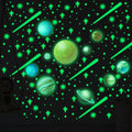 350pcs Glow-in-the-Dark Star & Moon Ceiling Decals - Perfect for Bedroom & Living Room, Easy Stick-On, No Power Needed
