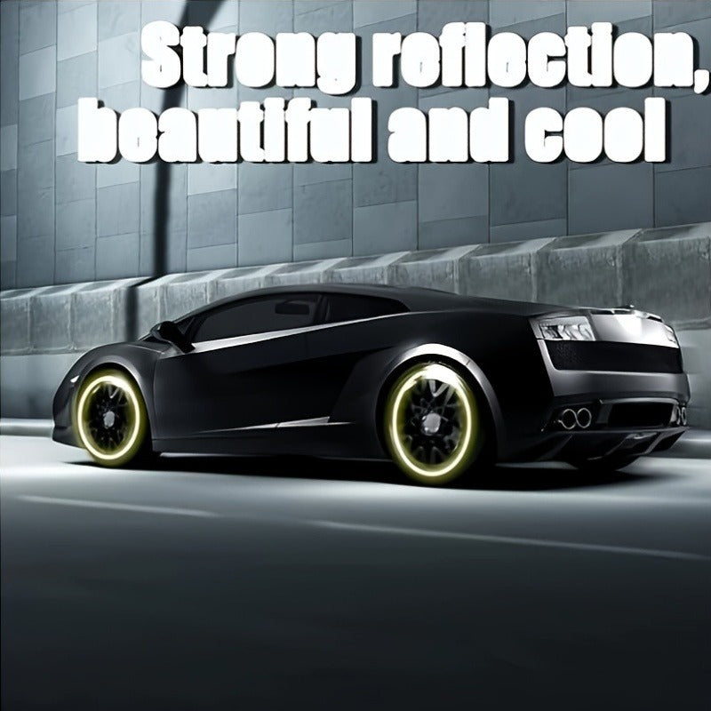 120pcs Luminous Tire Sticker - Glossy Wheel Sticker, Specially Designed for Improved Safety, Suitable for Vehicles, Motorcycles And Bicycles, Holiday Snowman Reflective Decorations, Suitable for Night Use