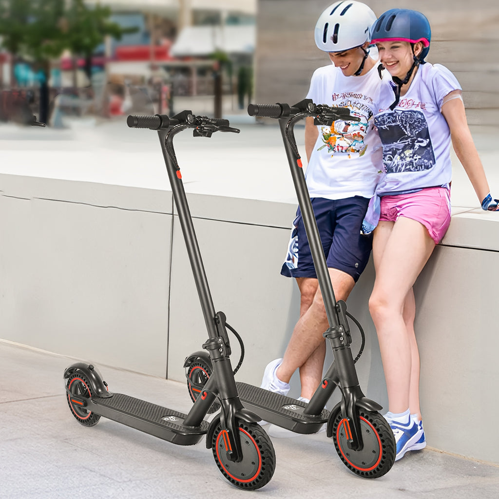 8.5-inch Foldable Adult Electric Scooter with Front Headlight and LED Display, Motor Power Range of 350W, High-capacity Lithium Battery, 3 Adjustable Speed Modes, Maximum Range of 21miles\u002F19miles, Top Speed of 25km\u002Fh and 30km\u002Fh, Maximum