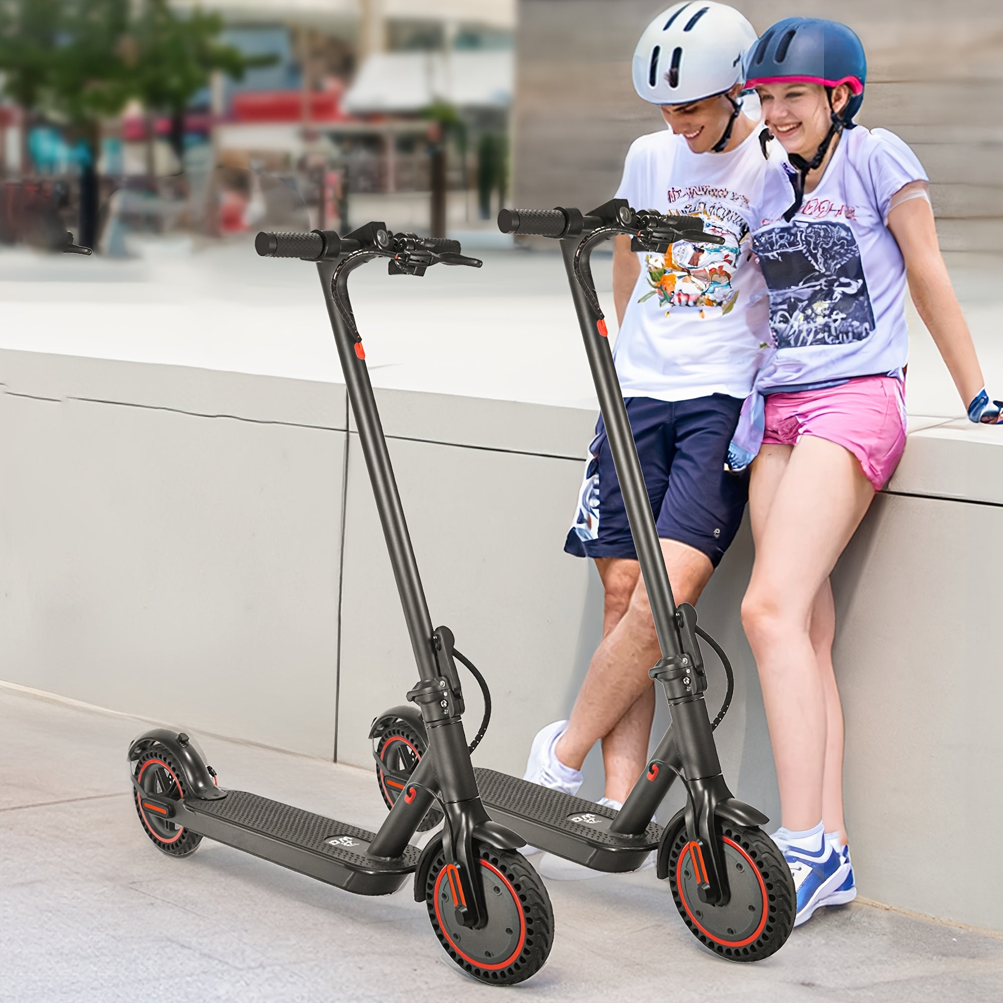 8.5-inch Foldable Adult Electric Scooter with Front Headlight and LED Display, Motor Power Range of 350W, High-capacity Lithium Battery, 3 Adjustable Speed Modes, Maximum Range of 21miles\u002F19miles, Top Speed of 25km\u002Fh and 30km\u002Fh, Maximum
