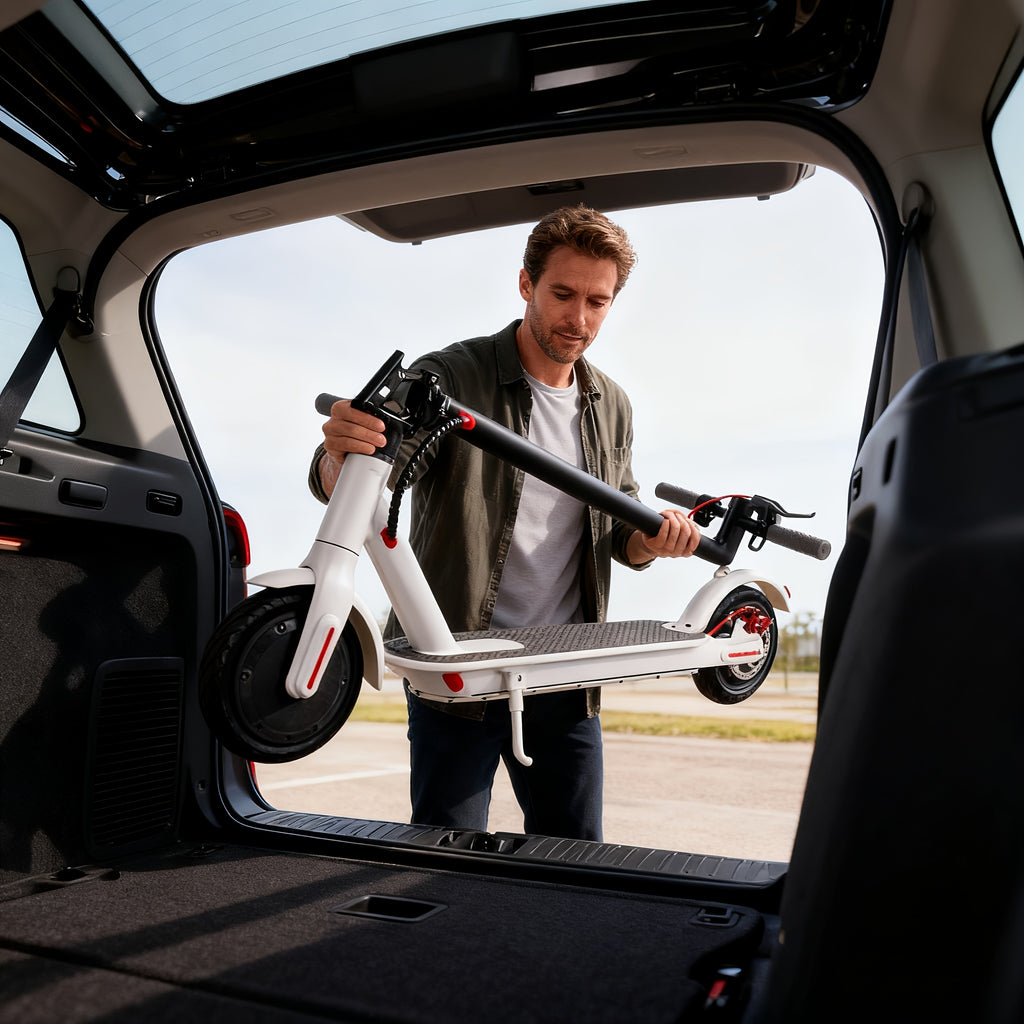 The Aisuwei Outdoor Electric Scooter Features a Lightweight Folding Design, 8.5-Inch Honeycomb Road Tires, a Rear Braking System, a Powerful 350W Motor, And Can Speeds of Up to 19 Miles Per Hour with a Range of 28 Miles