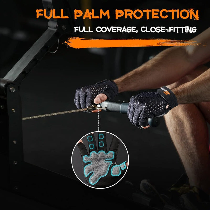 Workout Gloves for Men Women Weight Lifting with Full Palm Protection Excellent Grip Ultra Breathable for Weightlifting Fitness Training Hanging