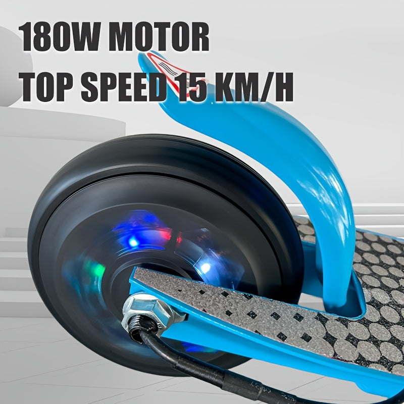 5.5-inch Electric Scooter, Maximum Speed of 15 Km\u002Fh, 2.5Ah Powerful Battery, Foldable Electric Scooter, Load Capacity 70kg, Halloween and Christmas Gift, Gift Scooter, Kick-Start Assist Scooter with Adjustable Speed and Height, Flashing Wheels