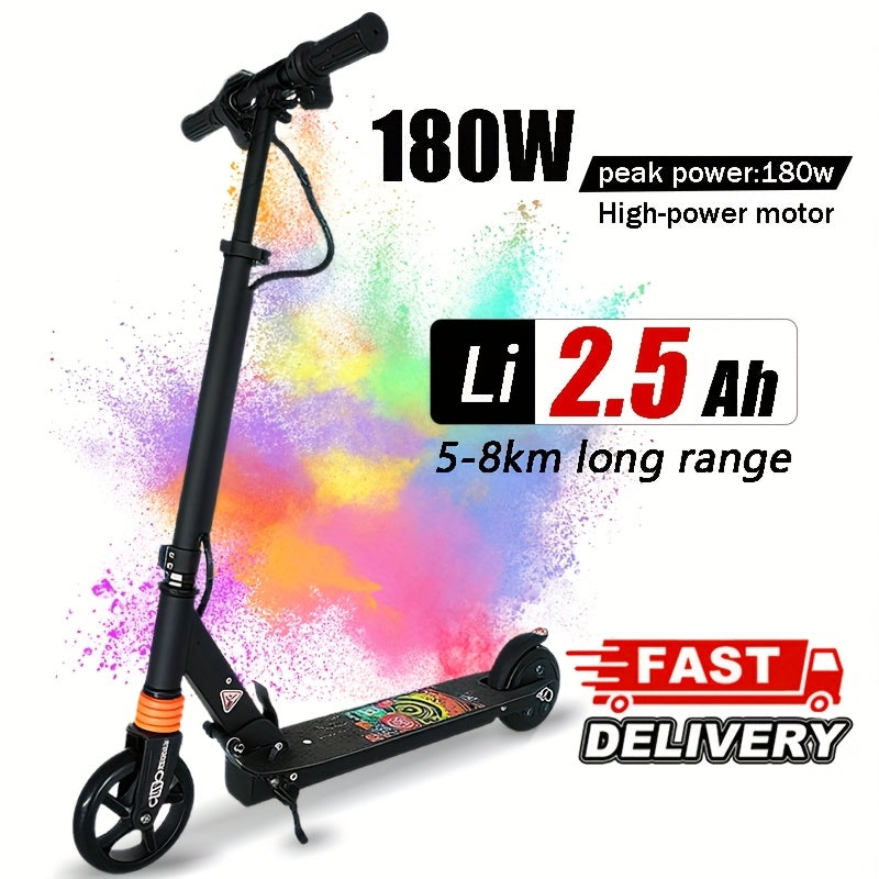 5.5-inch Electric Scooter, Maximum Speed of 15 Km\u002Fh, 2.5Ah Powerful Battery, Foldable Electric Scooter, Load Capacity 70kg, Halloween and Christmas Gift, Gift Scooter, Kick-Start Assist Scooter with Adjustable Speed and Height, Flashing Wheels