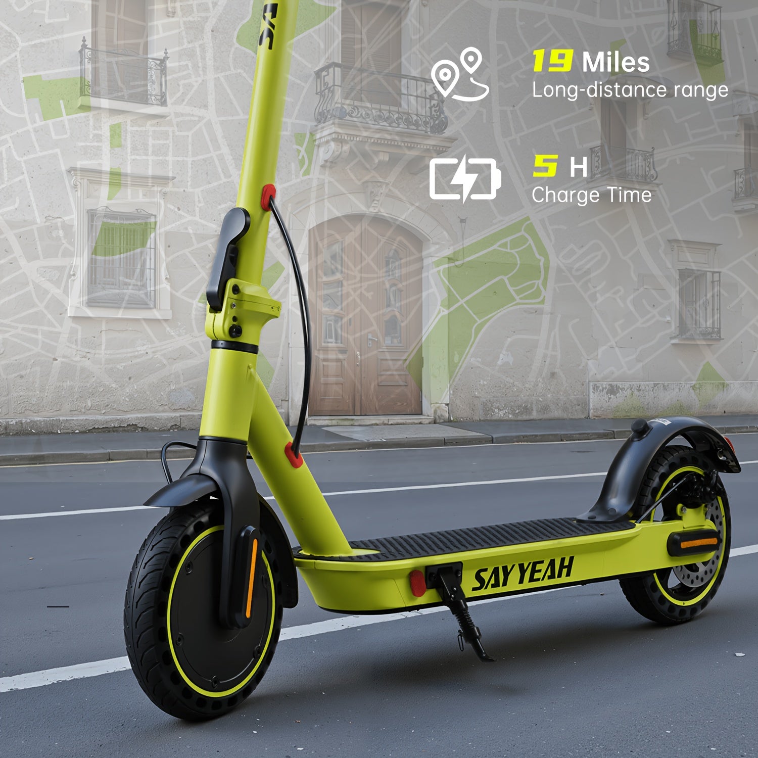 Adult Electric Scooter, 350W Foldable Electric Scooter, 12-19 Mile Range & 15-19 MPH Commuting Speed, 8.5-Inch Anti-Slip Tires, Equipped with Front Light, Portable Model for Men and Women, Suitable for Work, University, Campus, and Urban Commutes