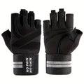Men'S Cushioning Workout Gloves - Gym Weightlifting Gloves with Wrist Wrap Support, Full Palm Protection And Extra Grip for Weightlifting, Workout, Cross Training, Fitness, Pull Ups