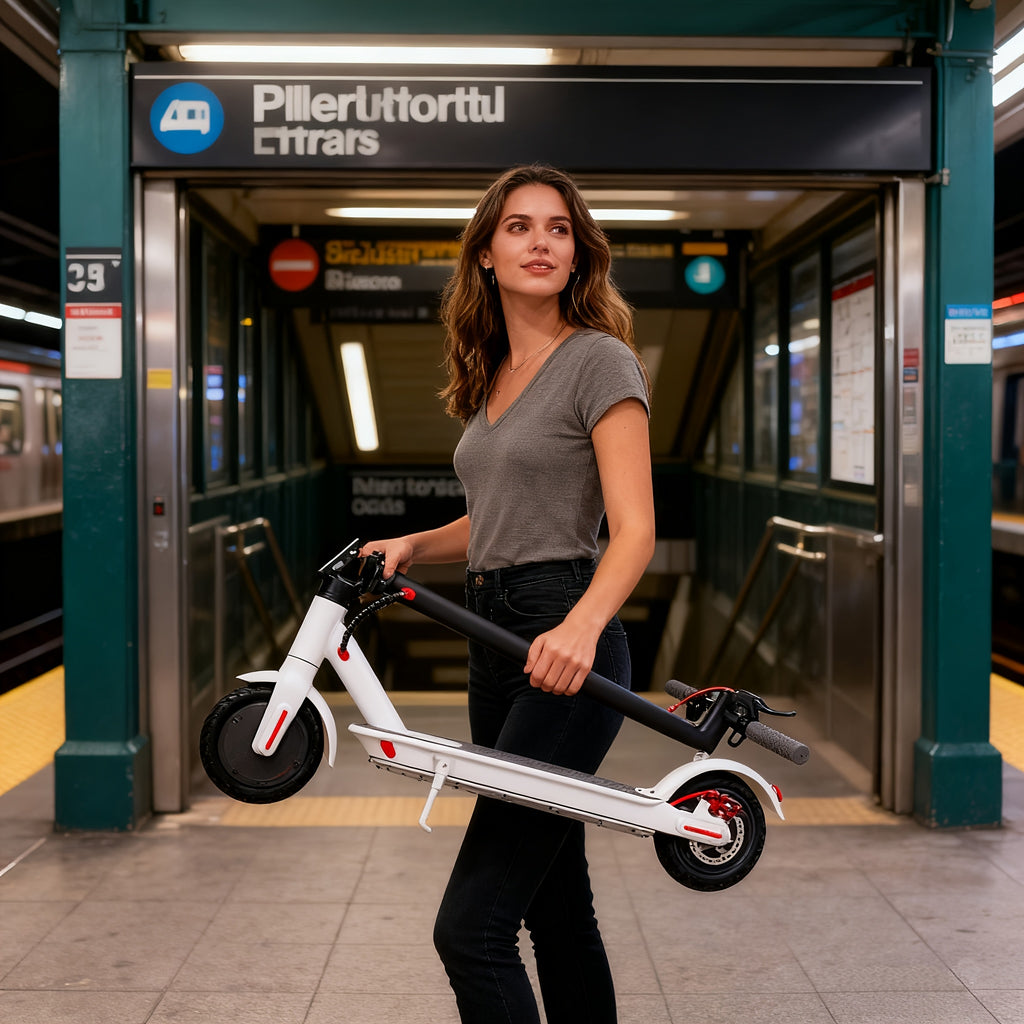 The Aisuwei Outdoor Electric Scooter Features a Lightweight Folding Design, 8.5-Inch Honeycomb Road Tires, a Rear Braking System, a Powerful 350W Motor, And Can Speeds of Up to 19 Miles Per Hour with a Range of 28 Miles
